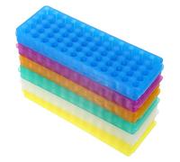 Hemobllo Gradilla para Tubos de y Muestreo, 60 Pocillos Doble Cara, 6 Piezas de Plástico Duradero para Uso en Laboratorio, Compatible Tubos de 0.5/1.5/2 Ml