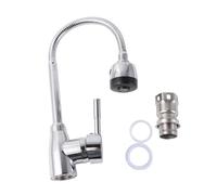 Hemobllo Grifo Giratorio de Cocina de Aleación de Zinc Rociador Descendente Extraíble, Monomando, para Fregadero del Hogar, Triple Vía, Uso Doméstico, 1 Unidad