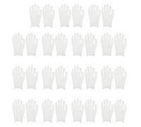 Hemobllo Guantes Algodón Hidratantes para Mujer, Guantes de Algodón Blanco Cómodos para Manos Secas, 15 Pares para Spa y Cuidado Diario
