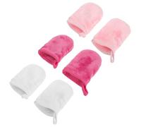 Hemobllo Guantes de Limpieza Facial de Microfibra Delicada para Retirar Maquillaje, Pack de 6 Piezas, Adecuado para Limpieza Coreana y Cuidado Diario la Piel