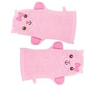 Hemobllo Guantes Exfoliantes Corporales de Algodón Forma de Animal para Bebés, 2 Piezas, Fácil Limpieza y Secado, Ideales para Viajes de Camping y Fines de Semana