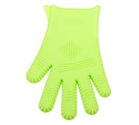 Hemobllo Guantes Térmicos de Silicona para Barbacoa y Peluquería, Resistentes al Calor, Multiusos y Protectores para Manos, Color Verde, Diseño Antideslizante
