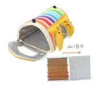 Hemobllo Hamaca para Pájaros Colgante De Tela Resistente, Pequeña Tamaño Arcoíris Amarillo, Cama Cómoda para Loros Jaula, Tienda Nido Transpirable para Mascotas Pequeñas