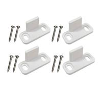 Hemobllo Herraje Puerta Corredera Blanco Guías de Suelo de Pom para Puertas Ranura, Tope de Oscilación Práctico en 2 Juegos Color Aleatorio