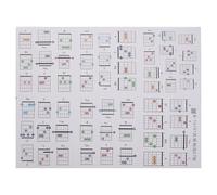 Hemobllo Hoja de Acordes de Guitarra Portátil 57 Piezas Caja de Almacenamiento Tarjetas Instructivas para Principiantes Guía Visual Clara para Aprender Acordes y Técnicas Musicales