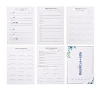 Hemobllo Hojas Realistas de Papel Tarjetas y Guía de Entrenamiento de Práctica de Pestañas para Principiantes para Salón de Belleza o Aprendizaje Personal