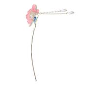 Hemobllo Horquilla Esmalte con Flor de Peonía Diseño Chino Contemporáneo Accesorio para Recogidos Sujeción Firme Horquilla Elegante para Mujer Hanfu