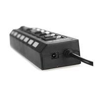 Hemobllo Hub USB Alta con Cargador Múltiple Adaptador Corriente con Función de Protección Interruptor Off para PC y Laptop Diseño Ergonómico Negro