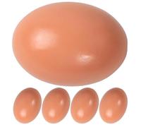 Hemobllo Huevos de Madera sin Pintar Simulados 5 Unidades Pequeñas para Manualidades Decoración de Pascua y Fiestas Juguetes de Cocina Adultos Adornos Creativos Seguros