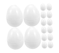 Hemobllo Huevos de Pascua de Plástico 16 Unidades Contenedores Decorativos Reutilizables para Eventos Búsquedas de Huevos y Manualidades DIY 8 Cm Juguetes Coleccionables