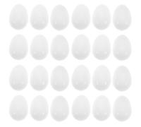 Hemobllo Huevos Falsos de Pájaro de Plástico Sólido Blanco 30 Piezas 15×21 MM para Incubación y Manejo de Nidos en Periquitos y Loros