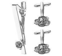 Hemobllo Ideas Día del Padre Clips de Corbata para Hombres en Latón Plata, Diseño Resistente y Seguro, Adecuado para Eventos Formales o Negocios