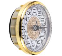 Hemobllo Inserto de Reloj Redondo de 80mm con Movimiento de Cuarzo y Bisel Dorado para Manualidades DIY con Ajuste Preciso y Junta de Goma Resistente