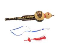 Hemobllo Instrumento Tradicional Chino Flauta Cucurbit de Bambú Natural C con Doble Tono para Adultos y Suave y Resistente para Principiantes y Practicantes de Música Étnica