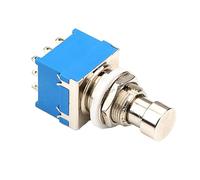 Hemobllo Interruptor de Pedal para Guitarra de Pines Azul Interruptor Metálico Duradero para Pedal de Efectos Conmutador para Amplificador y Accesorios de Guitarra