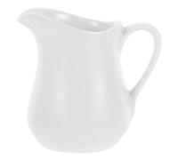 Hemobllo Jarra Pequeña para Leche de Cerámica Color Crema Portátil y Duradera, Adecuada para Servir Salsas y Bebidas en Ambientación de Mesa o Regalo de Inauguración