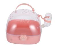 Hemobllo Jaula Portátil para Hámsteres Ratones y Jerbos Jaula de Viaje con Botella de Agua y Cubierta Transparente para Transporte de Mascotas Pequeñas