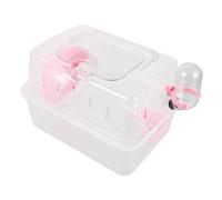 Hemobllo Jaula Transportadora Hámster Jaula Portátil y Mascotas Pequeñas y Excursiones Multifuncional Usar Color Transparente