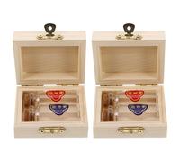 Hemobllo Juego de 2 Cajas de Madera para Recuerdo del Primer Rizo y Conservación de Cabello Fetal y Cordón Umbilical Estuche Frascos Organizador Conmemorativo para Almacenamiento de