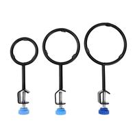 Hemobllo Juego de 3 Anillos de Laboratorio de Hierro con Abrazadera Anillos de Soporte Cerrados de 85 MM 65 MM y 53 MM para Experimentos Químicos y Físicos