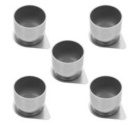 Hemobllo Juego de 5 Crisoles de Níquel Tapa 30 Ml Resistente a Altas Temperaturas Multiusos para Fundición y Laboratorio Adecuado para Química y Fusión de Metales Preciosos