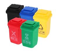 Hemobllo Juego de 5 Mini de de Plástico para Casa de Muñecas Contenedores de Miniatura para Clasificación y Decoración de Escenarios Realista para Exhibición