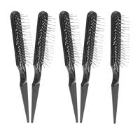 Hemobllo Juego de 5 Peines con Punta Fina Negros para Peluquería Cepillos para Peinar Rizar y Desenredar Cabello Herramienta Profesional para Mujeres y Hombres Uso Pelucas y Cabello
