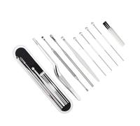 Hemobllo Juego de 8 Piezas de Extractores y Limpiadores de Cerumen de Acero Inoxidable con Caja Blanca Herramientas Espiraladas y Pinzas para Limpieza Segura del Canal Auditivo