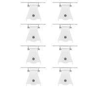 Hemobllo Juego de 8 Poleas para Riel de Cortina de Tela Accesorio para Cortinas del Hogar Tope para Cordón de Estores Romanos Material Plástico y Hierro Fácil Instalación Compatible