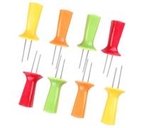 Hemobllo Juego de 8 Tenedores para Maíz de Acero Inoxidable Palitos para Barbacoa y Picnic Mango Resistente Soportes para Mazorcas de Maíz para Camping y Fiestas al Aire Color Aleatorio