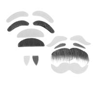 Hemobllo Juego de Barba Postiza Adhesiva para Hombres Barba Falsa Bigotes Falsos de Colores y Bigote para Fiesta Cosplay y Halloween Accesorios de Vello Facial Realista