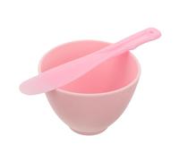 Hemobllo Juego De Bol Para Mezclar Mascarillas Faciales De Silicona Flexible Rosa, Set Grande Con Palo Mezclador, Accesorio Para Diy Belleza y Spa Casa