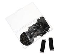 Hemobllo Juego de Clips de Pinzas y Agujas para Hacer Pelucas, Color Negro, Tamaño Pequeño, Clip a Presión en Forma de U, para Coser y Fijar Pelucas, Extensiones de Cabello y Tejidos,
