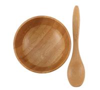 Hemobllo Juego De Cuenco De Bambú Natural y Cuchara Para Mezclar Mascarillas Faciales Caseras, Mini Tamaño, Herramientas Para Cuidado Piel, Uso Diario y Diy En Hogar