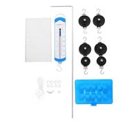 Hemobllo Juego de Poleas Didáctico para Física Soporte de Base Galvanizada Dinamómetro de 5 y 10 Pesas de 50g Kit de Aprendizaje de Ciencias para Experimentos Mecánicos en Secundaria