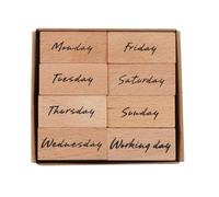 Hemobllo Juego de Sellos de Madera y Goma para Álbum de Recortes y Diario, Fácil de Usar, Diseño Vintage Atractivo para Decorar Tarjetas y Manualidades