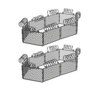 Hemobllo Juego De Vallas De Juguete Abs para Granja y Corral, Mini Cerca De Plástico para Construcción DIY, Accesorios Pequeños para Animales, Set De 2, Seguridad y Detalle Escenas De Guerra