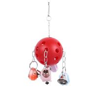 Hemobllo Juguete Colgante de Campana de Colores para Loros y Periquitos | Plástico, Anillo y Gancho de Sujeción, Varias Campanas y Bola, para Jaula y Percha