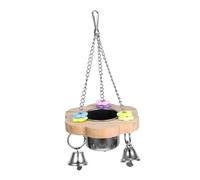 Hemobllo Juguete Colgante De Madera para Aves Alimentador Interactivo para Periquitos y Loros para Ejercicio y Entretenimiento s Color Natural Accesorio Práctico para Mascotas