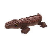 Hemobllo Juguete de cocodrilo Que Suena Juguete chillido Divertido Juguete para Perros Juguete masticable para Perros Juguetes chirriantes Juguete para Animales Felpa Café