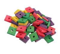 Hemobllo Juguete de Virutas de Madera para Loros 50 Piezas para Masticar y Decorar Jaulas, Adecuado para Pájaros y Loros en Casa Color Aleatorio