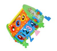 Hemobllo Juguete Educativo Casita de Madera Multifuncional para Desarrollo Infantil con Figuras para Reconocimiento Encaje Desmontable para Aprendizaje Temprano