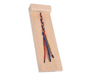 Hemobllo Juguete Educativo de Madera para Trenzar Cabello para Niños, Herramienta de Práctica Motricidad Fina, Tamaño Pequeño, Apto Preescolar, Actividad Creativa y Desarrollo Habilidades