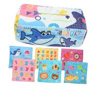 Hemobllo Juguete Sensorial de Caja de Pañuelos para Bebés con Refuerzo de Costuras y Diseño de Dinosaurio Estimula el Aprendizaje Temprano Motricidad Fina para Bebés y Pequeños