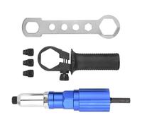 Hemobllo Kit Adaptador de Remachadora para Taladro Eléctrico Cabezal de Aleación de Aluminio, Herramienta Multipropósito para Remaches en Trabajos de Metal y Fabricación Mecánica