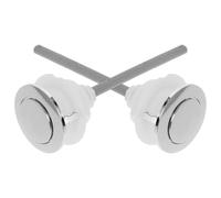 Hemobllo Kit de 2 Botones de Descarga para Inodoro, Pulsador ABS, Tamaño 38×46 MM, Repuesto para Tanque de Agua, Compatible Sistemas Clásicos, para Reemplazo en Baños