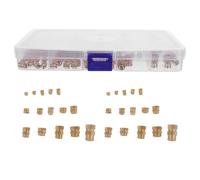 Hemobllo Kit de 300 Tuercas Moleteadas de Latón Termoendurecido para Impresión 3d, Surtido Métrico en Pulgadas M2-m6 y 1/4-20, Insertos Roscados para Plástico, Accesorios para Impresora,