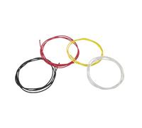 Hemobllo Kit de 4 Cables de Conexión para Guitarra Eléctrica, Cable Blindado de Silicona Núcleo de Pre-estañado, Colores, 106 Cm para Reparación y Práctica Musical