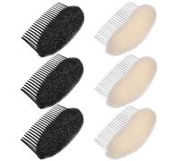 Hemobllo Kit de 6 Peines Esponja para Moldear el Cabello Femenino, Accesorios Invisibles de Acrílico y Esponja para Salón y Fiesta, Herramienta Autoajustable para Mujeres y Niñas