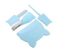 Hemobllo Kit de Cuidado para Recién Nacido con Peine de Forma Cartoon Cortaúñas Seguro y Limpiador de Orejas Set para Higiene Costra Láctea Bebés